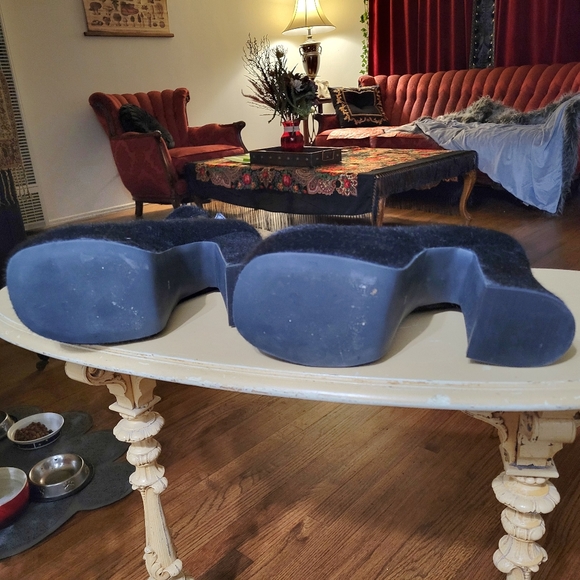 Dolls Kill Sugar Thrillz Feline Good Fuzzy Black Platform Heels Goth Fetish 8 - Picture 9 of 10